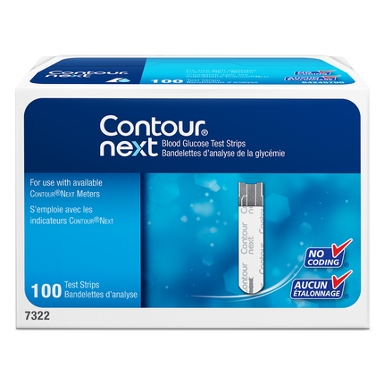 Contour® Next Blood Glucose Test Strip, 100 Strips