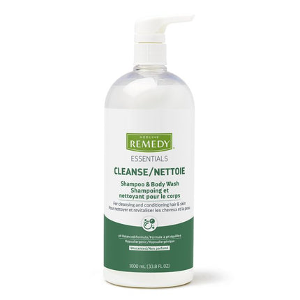 Remedy Essentials Shampoo and Body Wash, Unscented