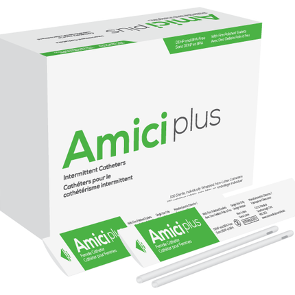 Amici Plus Female Intermittent Catheter with Smooth Low-Profile Eyelets