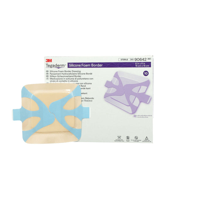 3M Tegaderm Silicone Foam Border Dressing 90642, 15 M x 15 CM,