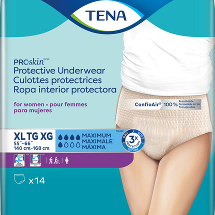 TENA ProSkin Underwear for Women - Maximum Absorbency