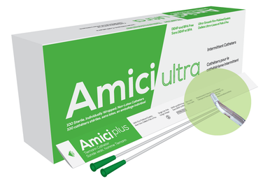 Amici Ultra Tiemann Tip Intermittent Catheter With Fire-polished Eyelets