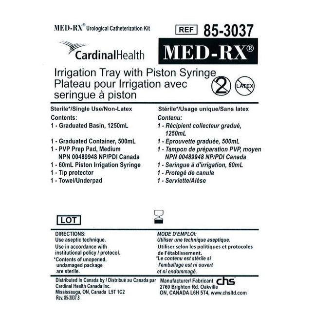 Med-Rx Irrigation Tray with Piston Syringe- 85-3037