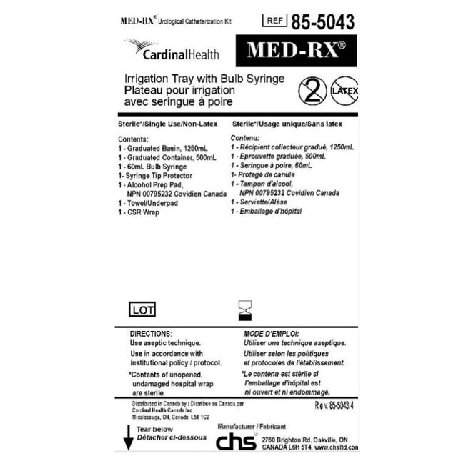 Med-Rx Irrigation Tray with Bulb Syringe