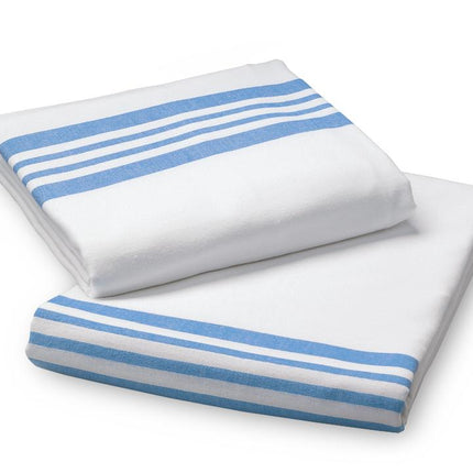 Blanket Spread Flannel,blue Stripped,2lbs,55%cotton/45%polyester (Hospital)