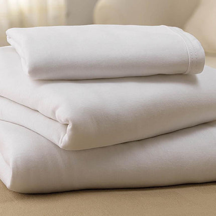 Soft-fit Knitted Flat Sheet, 60in X 104in, White