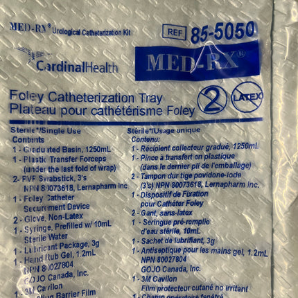 Med-RX Foley Catheterization Tray