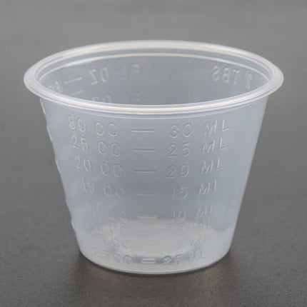 Graduated Medicine Cups, Translucent, Plastic, 1oz