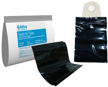 Seal and Toss Ostomy Disposal System