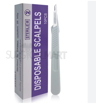 Scalpel Blade #10 Stainless Steel Sterile Disposable