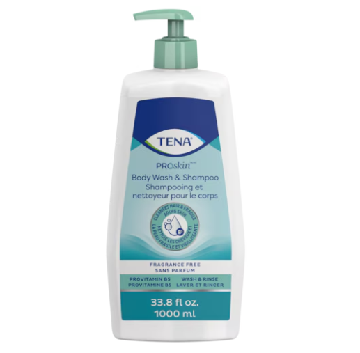 Tena Body Wash and Shampoo Scent Free