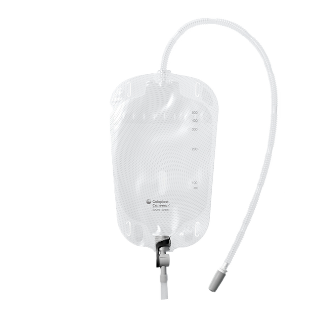 Conveen Security+ leg bag, Lever tap outlet, sterile