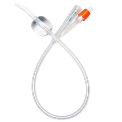 Medline SelectSilicone 2-Way 100% Silicone Foley Catheter with Coude Tip, 10 cc (mL), 16 Fr