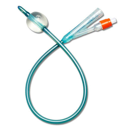 Medline SilverTouch Sterile 3-Way 100%-Silicone Foley Catheter, 10 cc (mL), 16 Fr