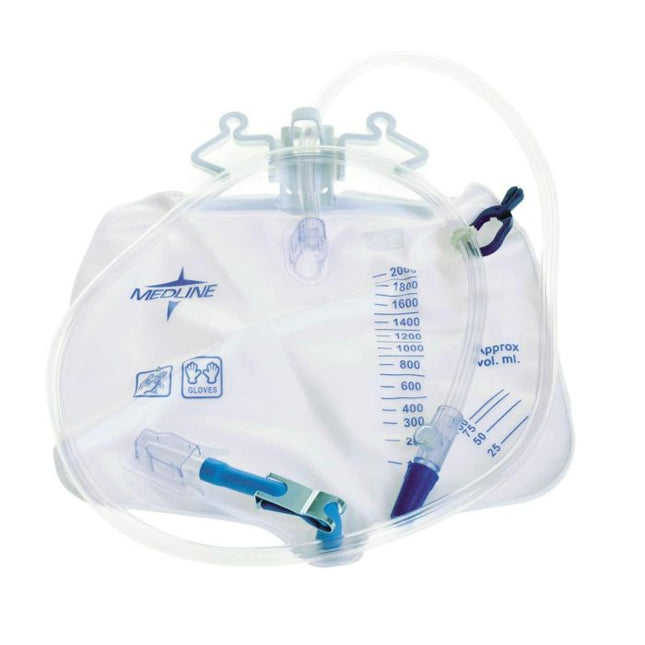 Medline Urine Drainage Bag with Anti-Reflux Valve