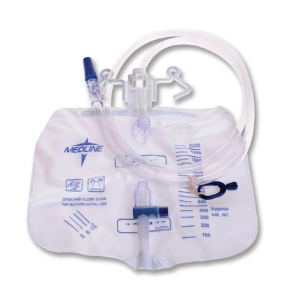 Medline Urine Drainage Bag with Anti-Reflux Valve