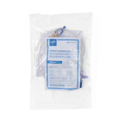 Medline Slide Tap Urinary Drain Bag with Anti-Reflux Tower, Slide Tap and Luer Lock