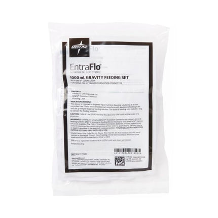 Medline EntraFlo Gravity Feeding Bag Set with ENFit Connector