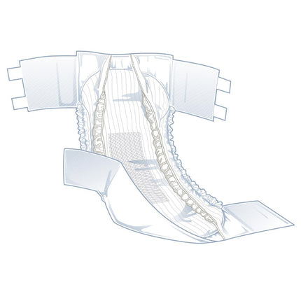 Medline FitRight OptiFit Ultra Disposable Brief S 80Ct