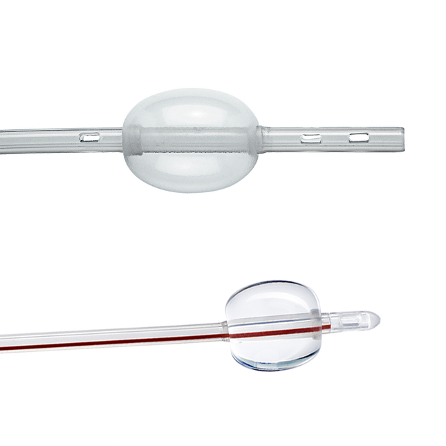 FoleySil 100% Silicone Tiemann Coude Catheter, 2-Way, 10 cc Balloon
