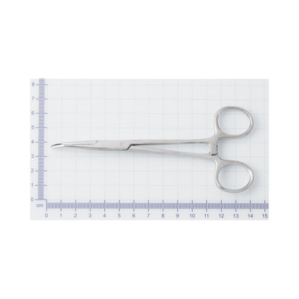 Medline Stainless-Steel Floor-Grade Kelly Forceps, 5.5" (14 cm), Curved