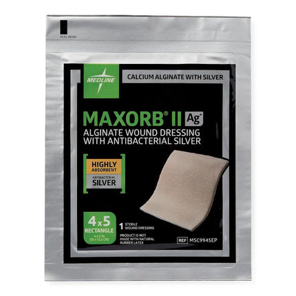 Medline Maxorb II Ag Silver 100%-Calcium Alginate Dressing