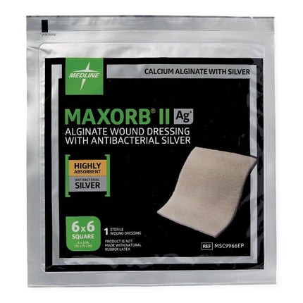 Medline Maxorb II Ag Silver 100%-Calcium Alginate Dressing