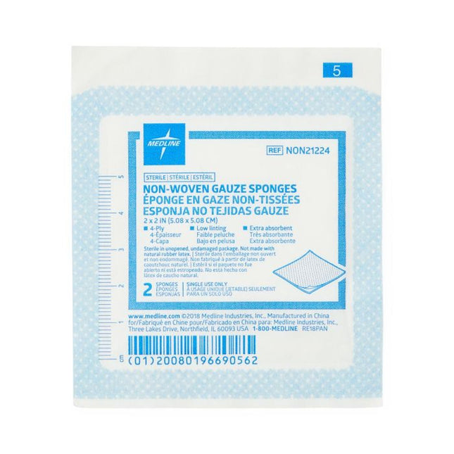 Medline Sterile Non-Woven Gauze Sponge
