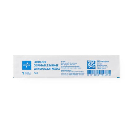 Medline Syringe with Standard Hypodermic Needle