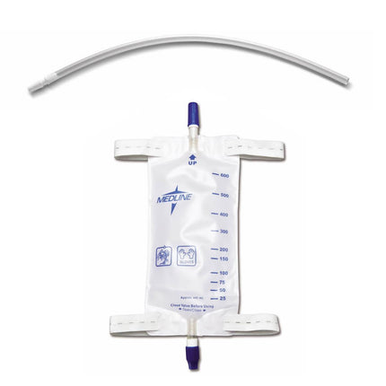Urine Leg Bag with Strap and Twist Valve, 19 oz. (600 mL), Medium