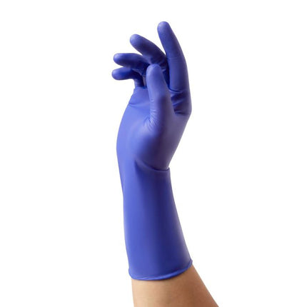 VersaShield Powder-Free Nitrile Exam Glove, Extended Cuff, 12", Blue